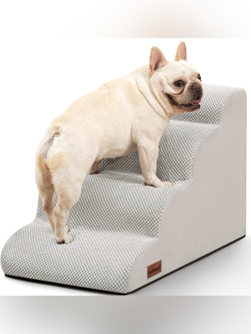 Aodisman Dog Stairs Ramp For Bed And Couch,4 Step Dog Steps